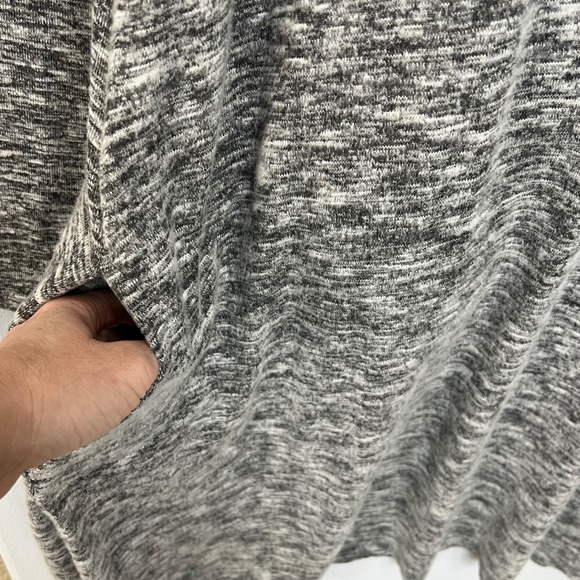 Soft Surroundings 2X Cowl Zip Neck Sweater Dress Plus Marled Gray Made USA Soft - Picture 9 of 11